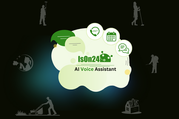 IsOn24 AI voice assistant product overview depicts it answering phone calls, text messages, and making appointments.