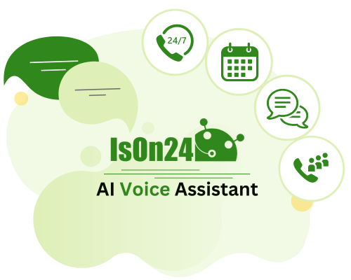 IsOn24 AI Voice assistant automatically answers phone calls, makes appointments, and makes conversations easy across all mediums
